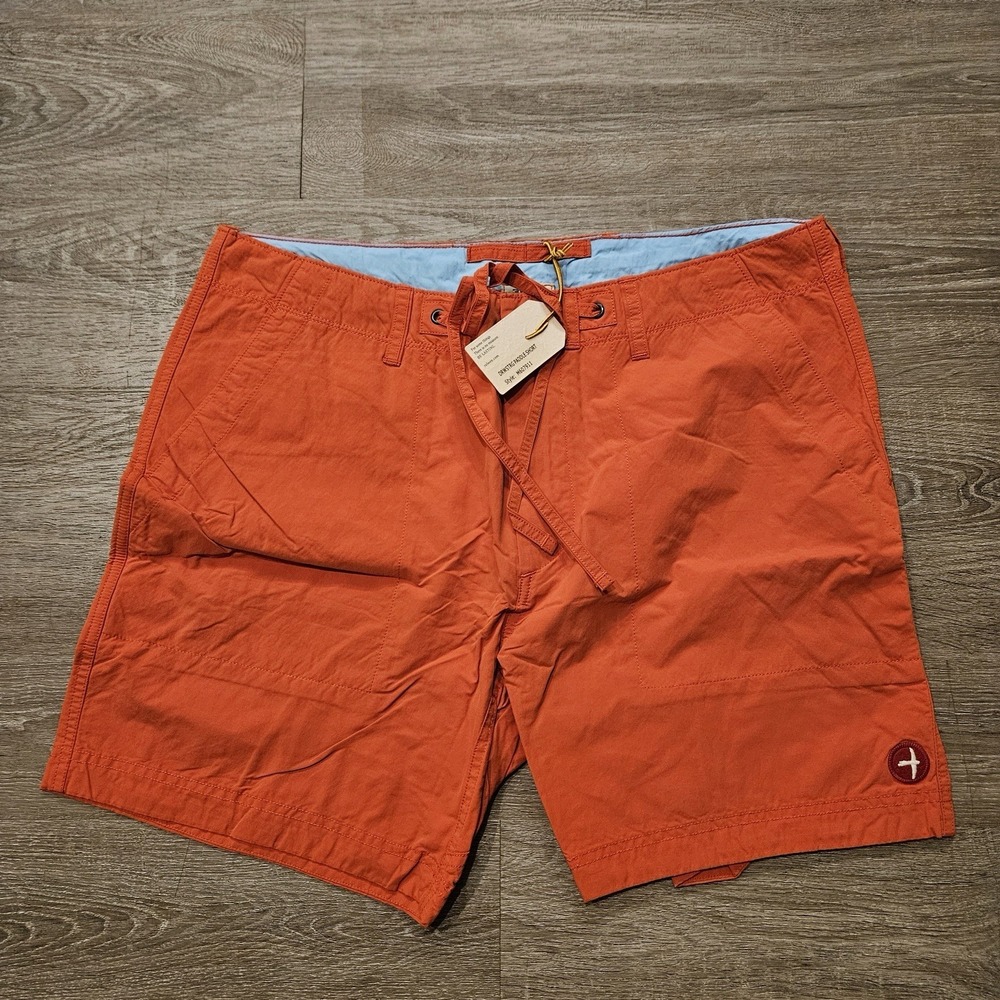 Relwen Paddle Shorts Men's 36 Orange 8" Drawstring Swim‎ Hybrid NWT